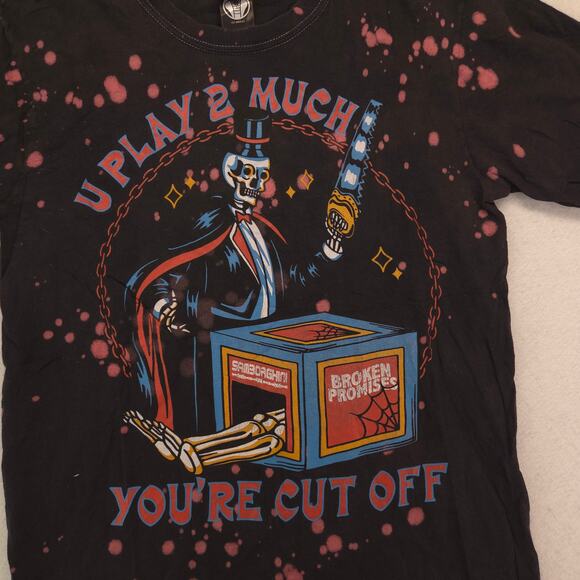 Broken Promises Crew Neck Graphic Short Sleeve T Shirt Adult Mens Size S Black - Picture 4 of 9